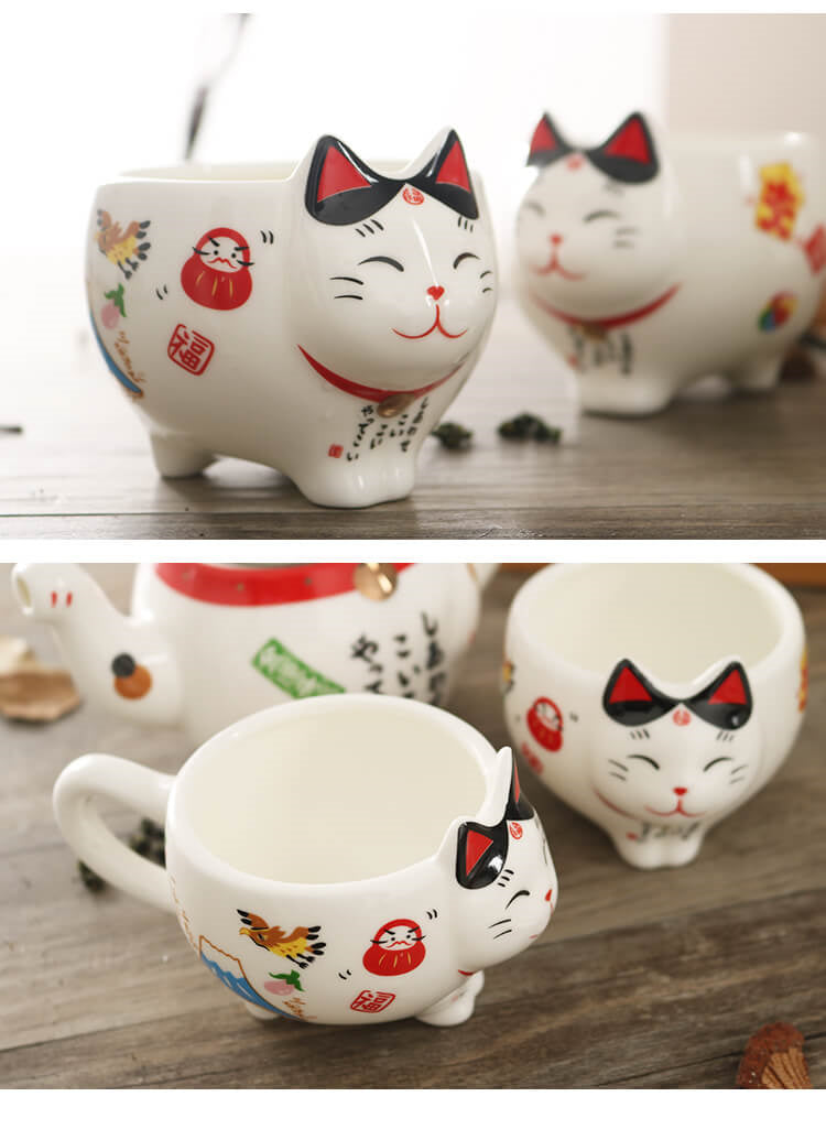 Japanese Style Cute Cat Tea Pot - 5 styles – Green Moon Living
