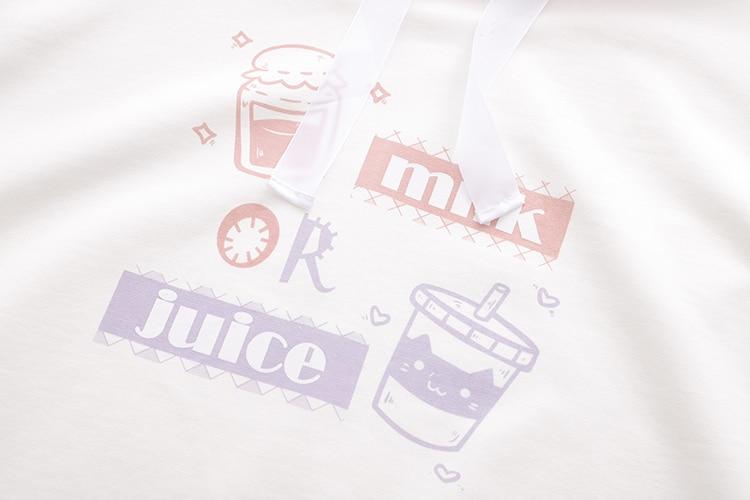 Cute 'Milk or Juice' Multicolored Hoodie – Kawaiies