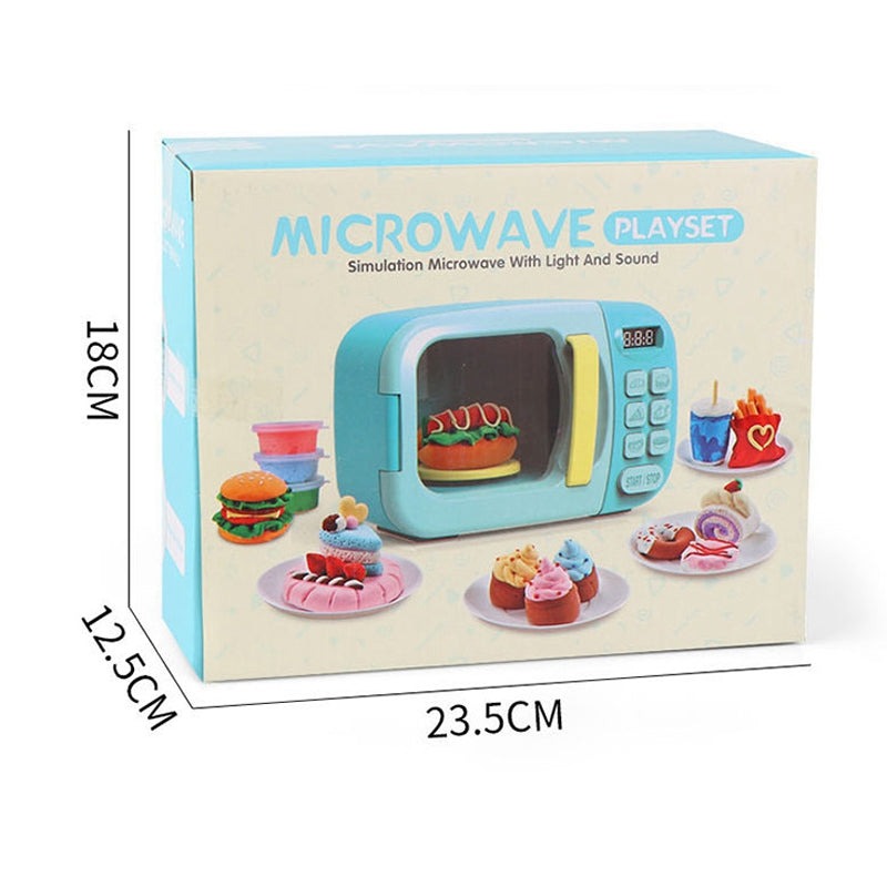 Simulation Mini Cute Microwave Oven Toys Fun Pretend Toys Set