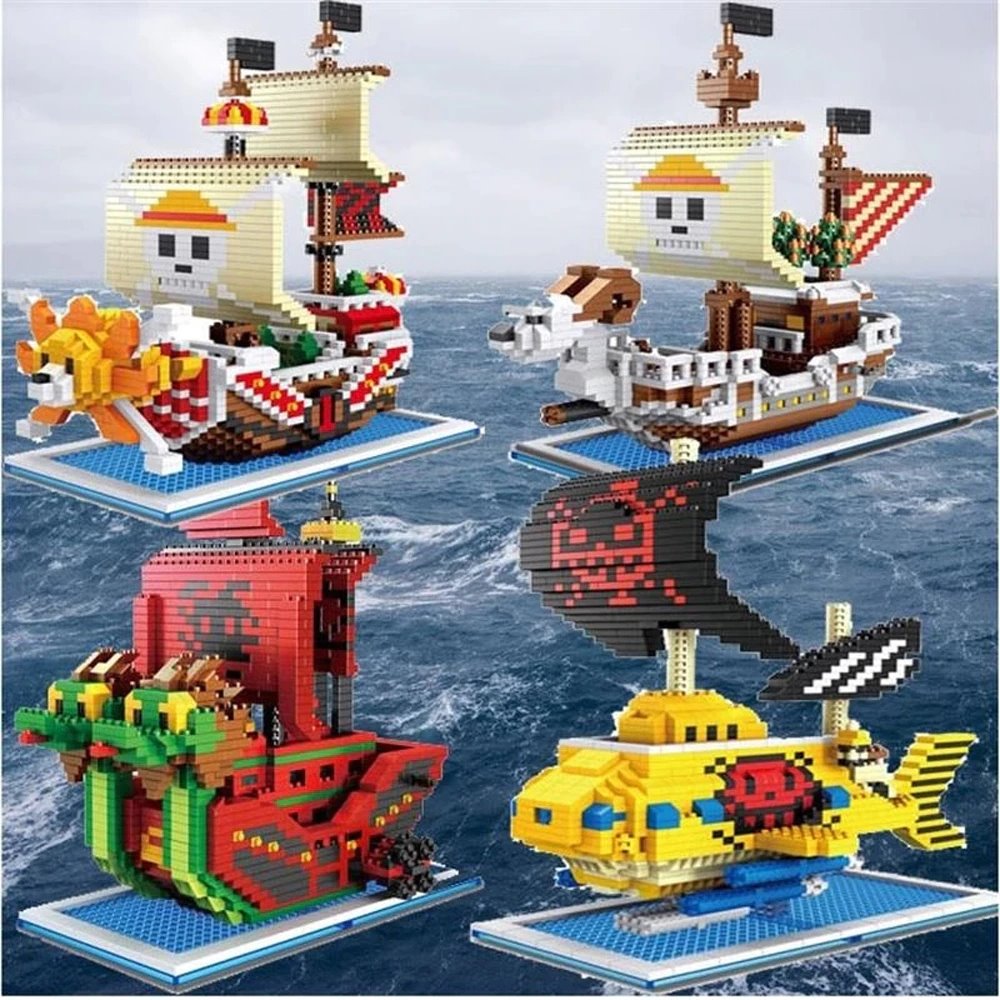 Cute Nano One Piece Pirate Ships Building Sets - Kawaiies - Adorable - Cute - Plushies - Plush - Kawaii
