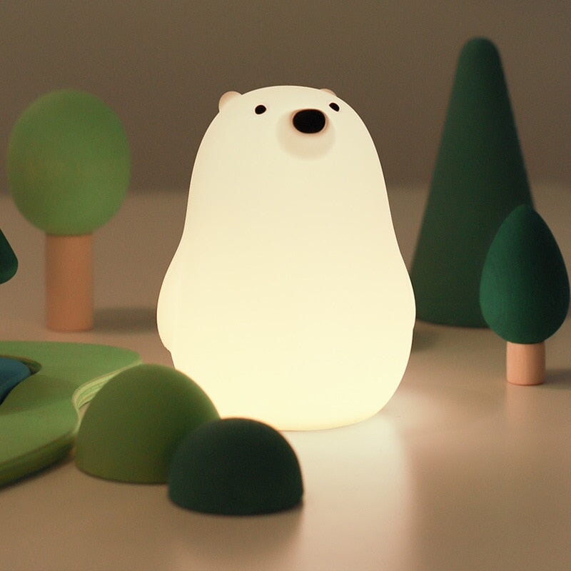 Cute Standing Polar Bear LED Night Light - Kawaiies - Adorable - Cute - Plushies - Plush - Kawaii