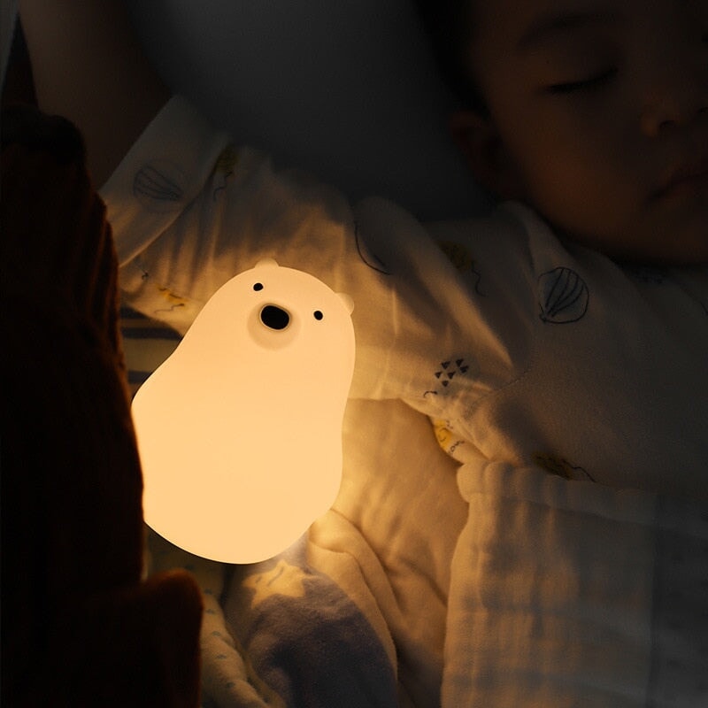 Cute Standing Polar Bear LED Night Light - Kawaiies - Adorable - Cute - Plushies - Plush - Kawaii