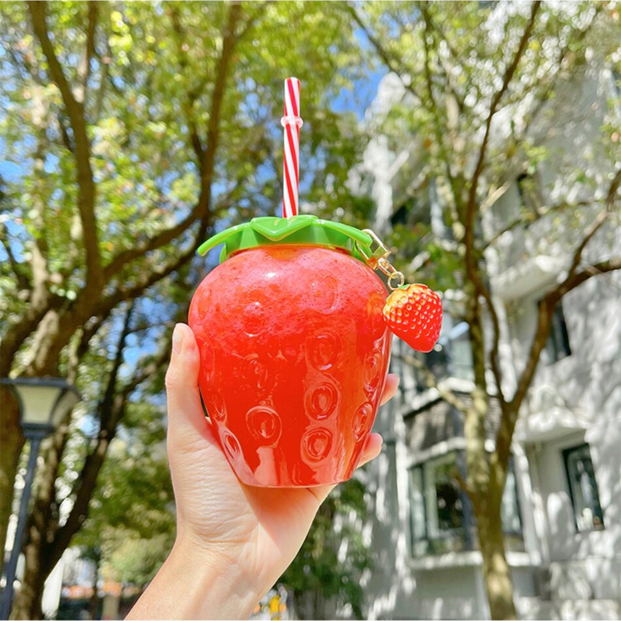 Cute Strawberry Cup with Straw – Kawaiies