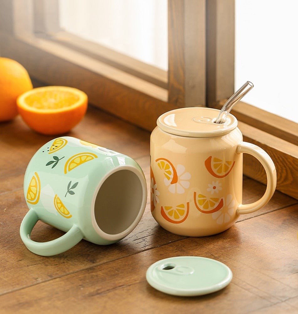 Cute Summer Fruits Ceramic Cups – Kawaiies