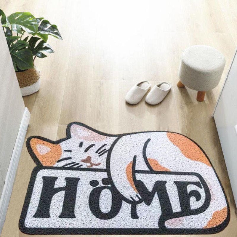 Angel Cat Floor Mat Rug Doormat Kawaii Pink Aesthetic Cute Kitten