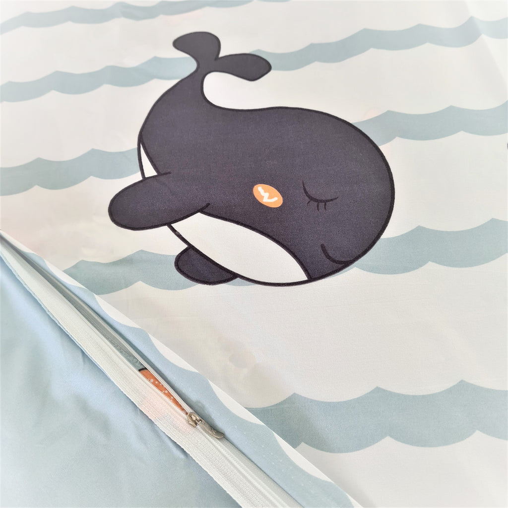 Light & Dark Whale Print Bedding Set - Kawaiies - Adorable - Cute - Plushies - Plush - Kawaii