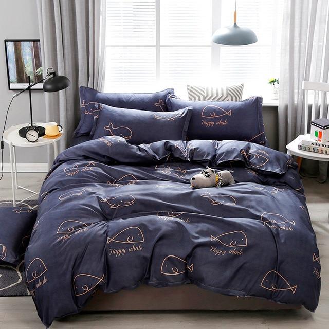 Light & Dark Whale Print Bedding Set - Kawaiies - Adorable - Cute - Plushies - Plush - Kawaii