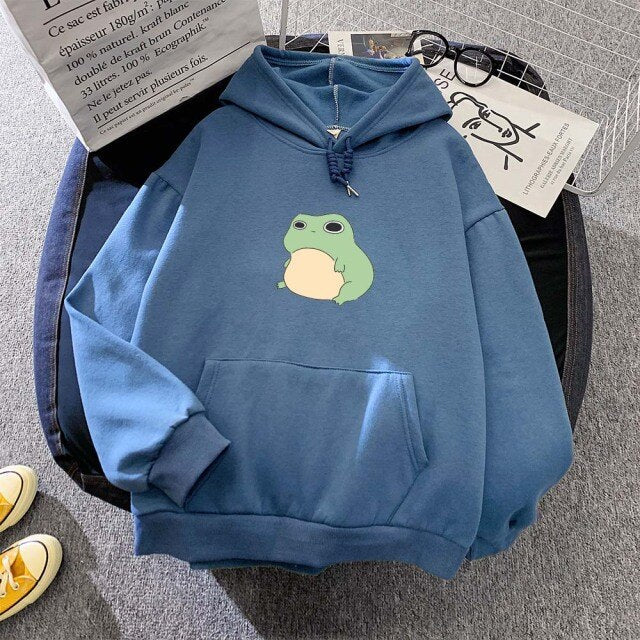 Dizzy Frog Part-Cotton Hoodie - Kawaiies - Adorable - Cute - Plushies - Plush - Kawaii