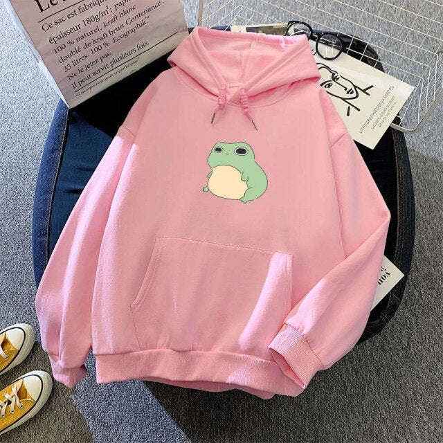 Dizzy Frog Part-Cotton Hoodie - Kawaiies - Adorable - Cute - Plushies - Plush - Kawaii