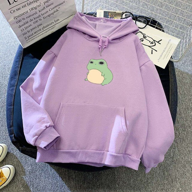 Dizzy Frog Part-Cotton Hoodie - Kawaiies - Adorable - Cute - Plushies - Plush - Kawaii