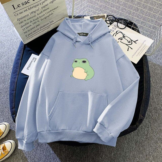 Dizzy Frog Part-Cotton Hoodie - Kawaiies - Adorable - Cute - Plushies - Plush - Kawaii