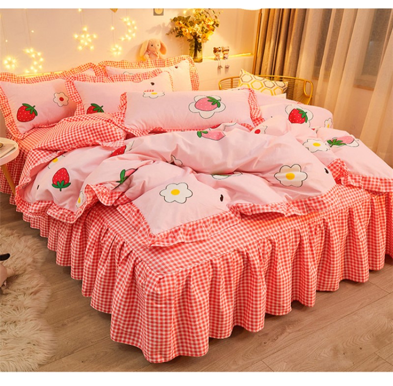 Dreaming Strawberry Kawaii Bedding Set without Bed Sheet - Kawaiies - Adorable - Cute - Plushies - Plush - Kawaii