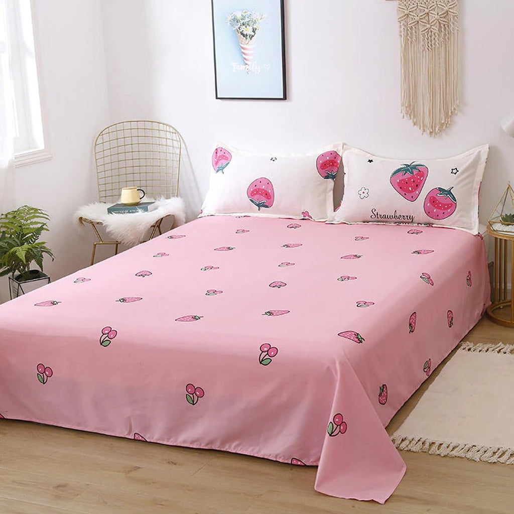 Dreams Come True White Strawberry Bedding Set - Kawaiies - Adorable - Cute - Plushies - Plush - Kawaii