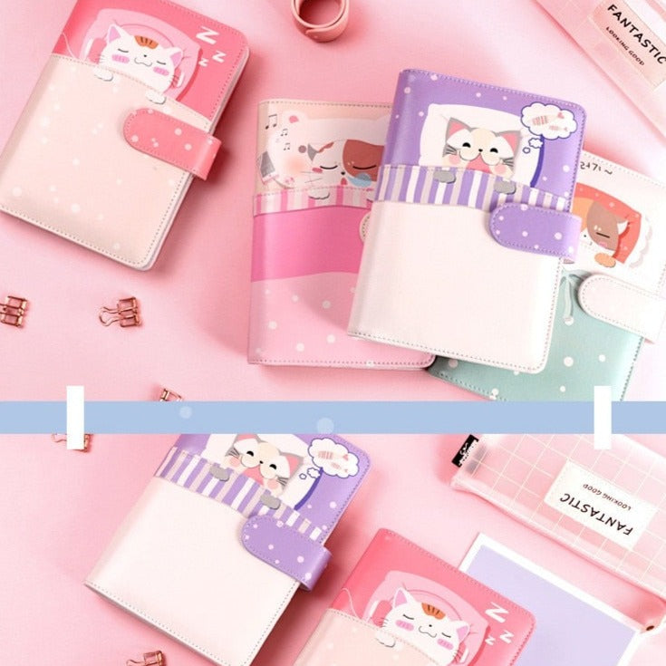 Dreamy Sleeping Cats Journal Set - Kawaiies - Adorable - Cute - Plushies - Plush - Kawaii