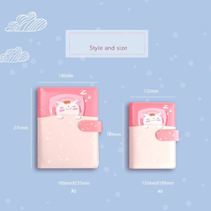Dreamy Sleeping Cats Journal Set - Kawaiies - Adorable - Cute - Plushies - Plush - Kawaii