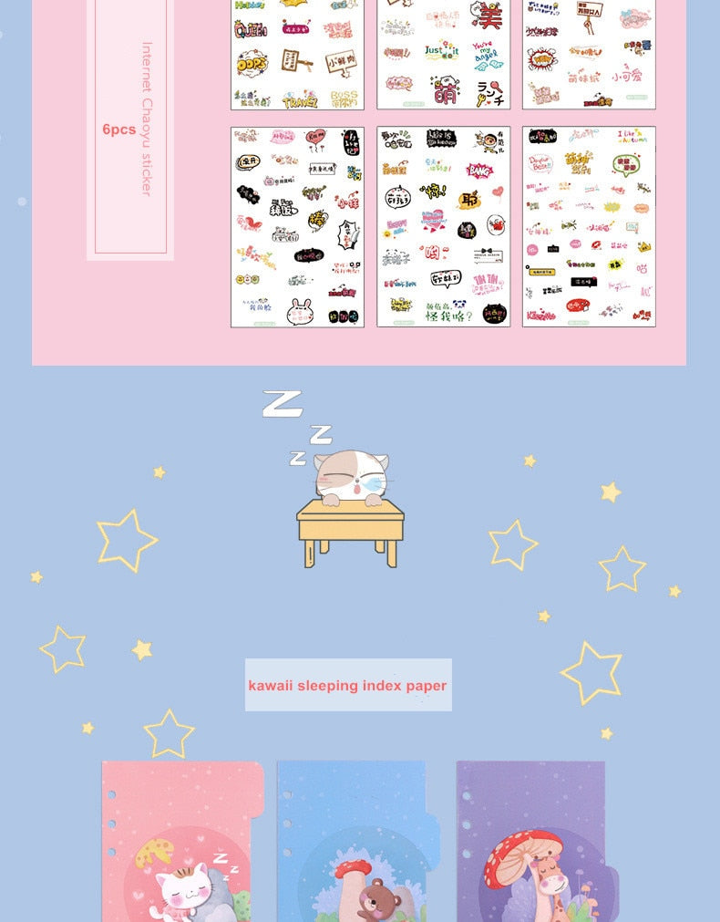 Dreamy Sleeping Cats Journal Set - Kawaiies - Adorable - Cute - Plushies - Plush - Kawaii