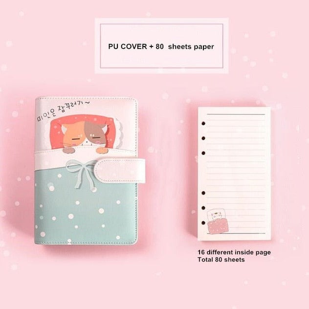 Dreamy Sleeping Cats Journal Set - Kawaiies - Adorable - Cute - Plushies - Plush - Kawaii