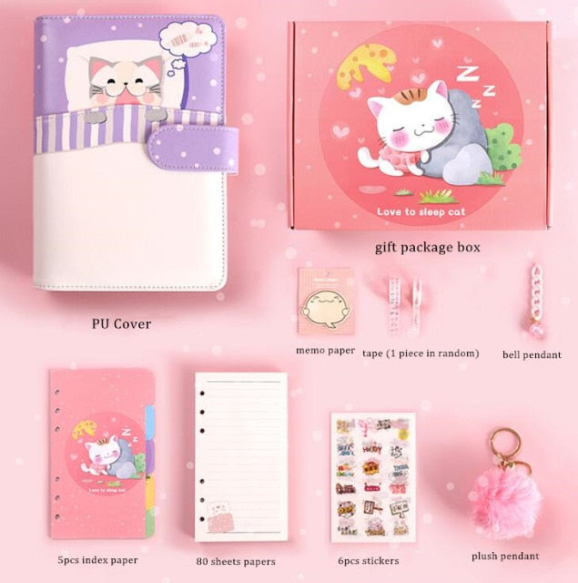 Dreamy Sleeping Cats Journal Set - Kawaiies - Adorable - Cute - Plushies - Plush - Kawaii