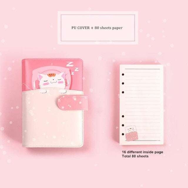 Dreamy Sleeping Cats Journal Set - Kawaiies - Adorable - Cute - Plushies - Plush - Kawaii