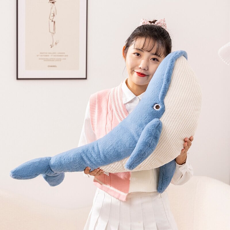 Eli the Huge Fluffy Blue Whale Plush - Kawaiies - Adorable - Cute - Plushies - Plush - Kawaii