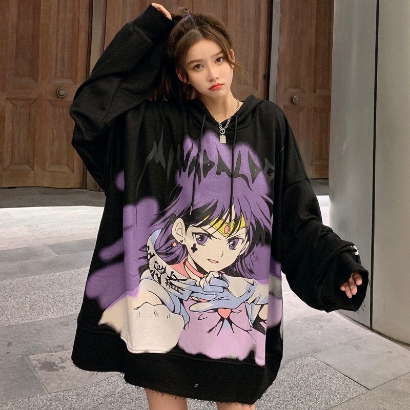 Evil Spirit and Retreat Anime Oversized Hoodie | Limited Stock - Kawaiies - Adorable - Cute - Plushies - Plush - Kawaii