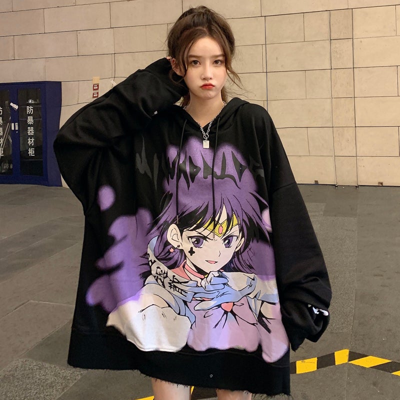 Evil Spirit and Retreat Anime Oversized Hoodie | Limited Stock - Kawaiies - Adorable - Cute - Plushies - Plush - Kawaii