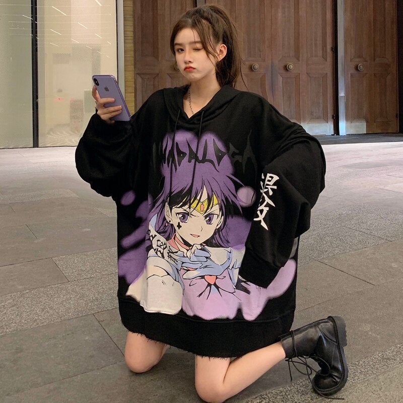 Evil Spirit and Retreat Anime Oversized Hoodie | Limited Stock - Kawaiies - Adorable - Cute - Plushies - Plush - Kawaii