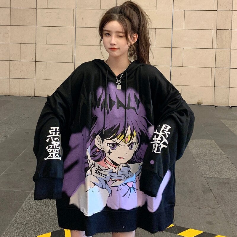 Evil Spirit and Retreat Anime Oversized Hoodie | Limited Stock - Kawaiies - Adorable - Cute - Plushies - Plush - Kawaii
