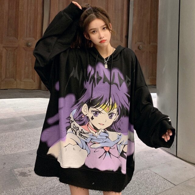 Evil Spirit and Retreat Anime Oversized Hoodie | Limited Stock - Kawaiies - Adorable - Cute - Plushies - Plush - Kawaii