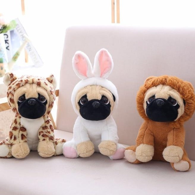 Family of Pug Plushies - Kawaiies - Adorable - Cute - Plushies - Plush - Kawaii