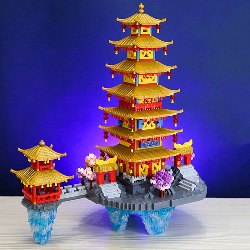 Floating Pagoda LED Light Nano Building Blocks - Kawaiies - Adorable - Cute - Plushies - Plush - Kawaii