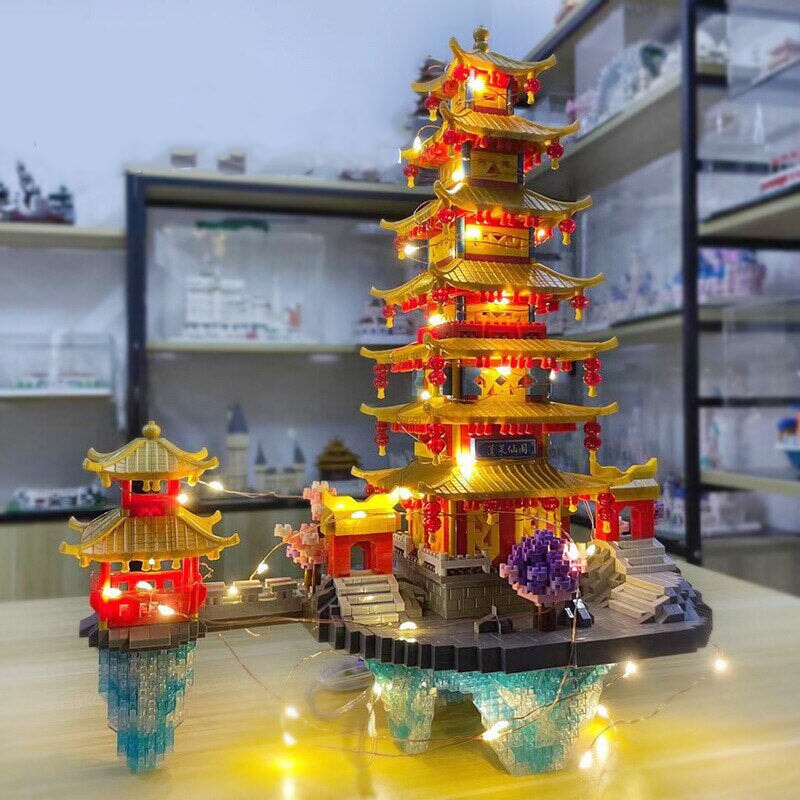Floating Pagoda LED Light Nano Building Blocks - Kawaiies - Adorable - Cute - Plushies - Plush - Kawaii