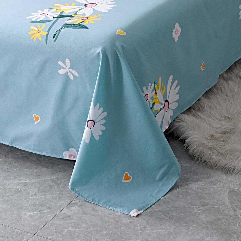 Floral Pink Blue Purple Polyester Bedding Sets - Kawaiies - Adorable - Cute - Plushies - Plush - Kawaii