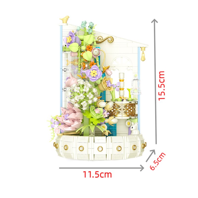 kawaiies-softtoys-plushies-kawaii-plush-Flower Book Stand LED Lights Micro Building Blocks | NEW Build it 