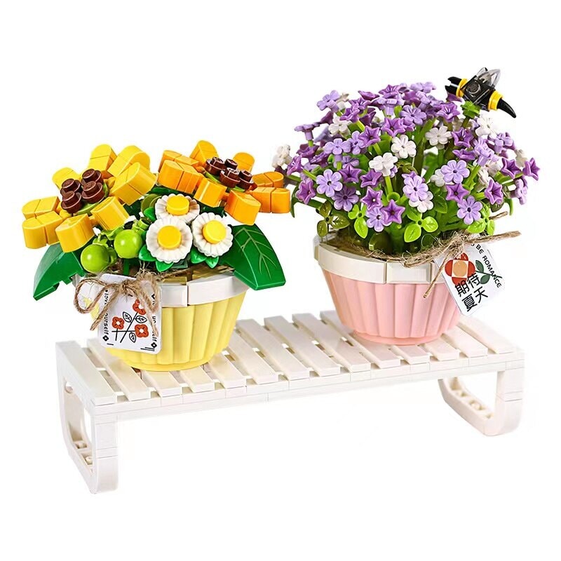 Flowers in a Pot Micro Building Blocks - Kawaiies - Adorable - Cute - Plushies - Plush - Kawaii