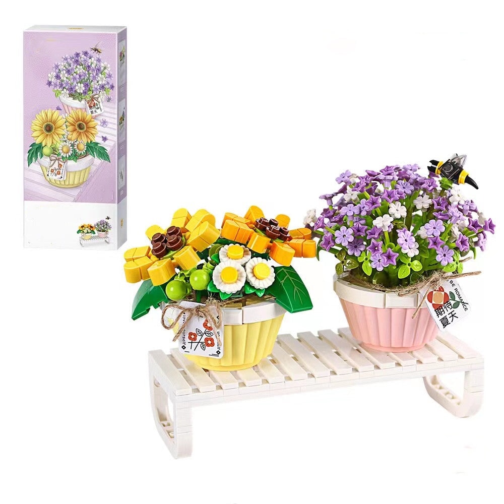 Flowers in a Pot Micro Building Blocks - Kawaiies - Adorable - Cute - Plushies - Plush - Kawaii