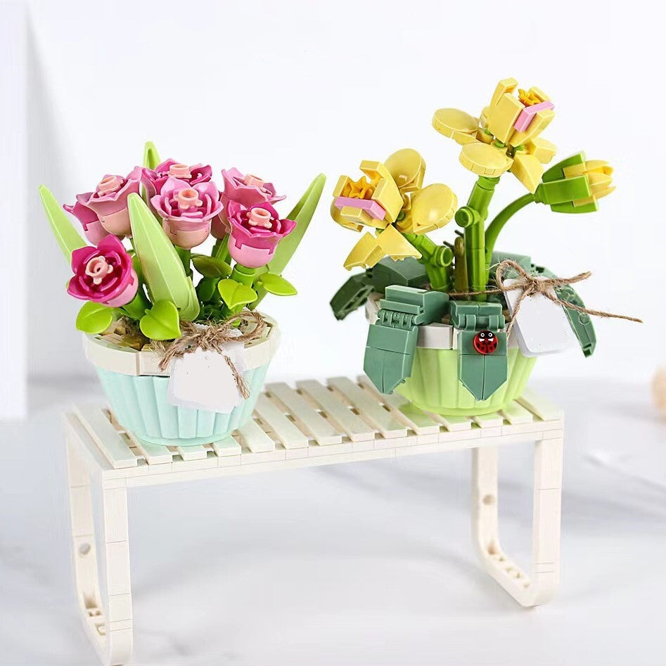 Flowers in a Pot Micro Building Blocks - Kawaiies - Adorable - Cute - Plushies - Plush - Kawaii