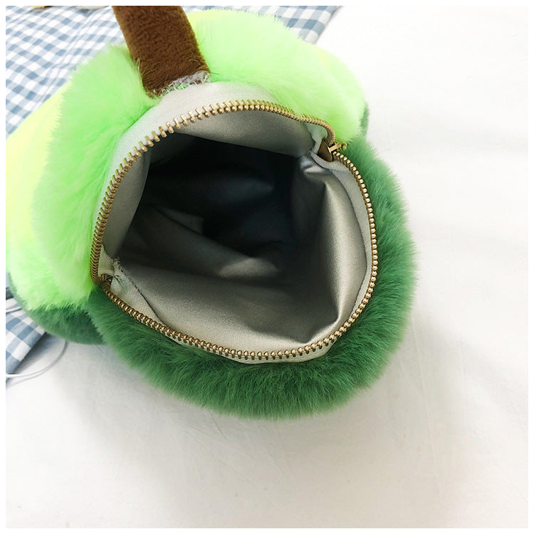 Fluffy Adorable Avocado Plush Bag - Kawaiies - Adorable - Cute - Plushies - Plush - Kawaii