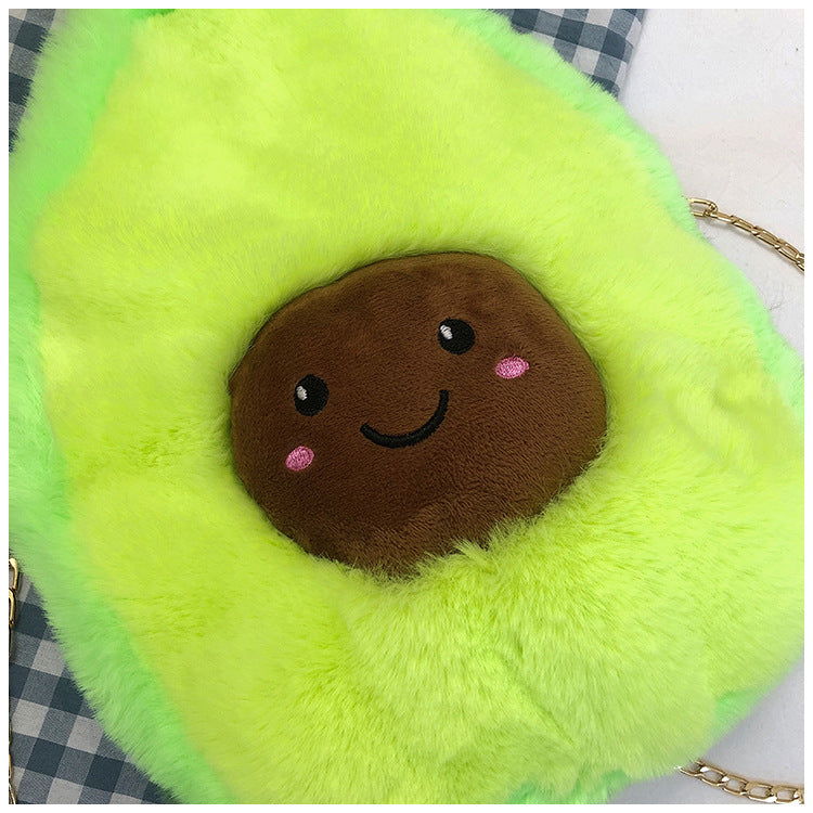 Fluffy Adorable Avocado Plush Bag - Kawaiies - Adorable - Cute - Plushies - Plush - Kawaii