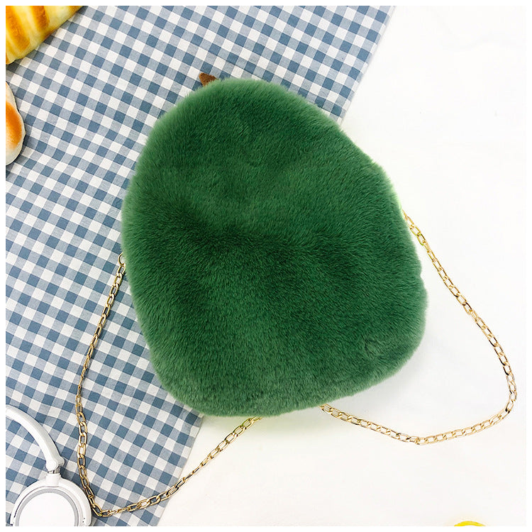 Fluffy Adorable Avocado Plush Bag - Kawaiies - Adorable - Cute - Plushies - Plush - Kawaii