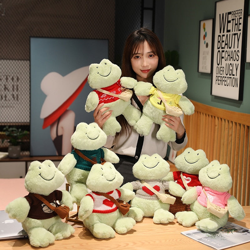 Fluffy Cheerful Frog Plushie Collection - Kawaiies - Adorable - Cute - Plushies - Plush - Kawaii