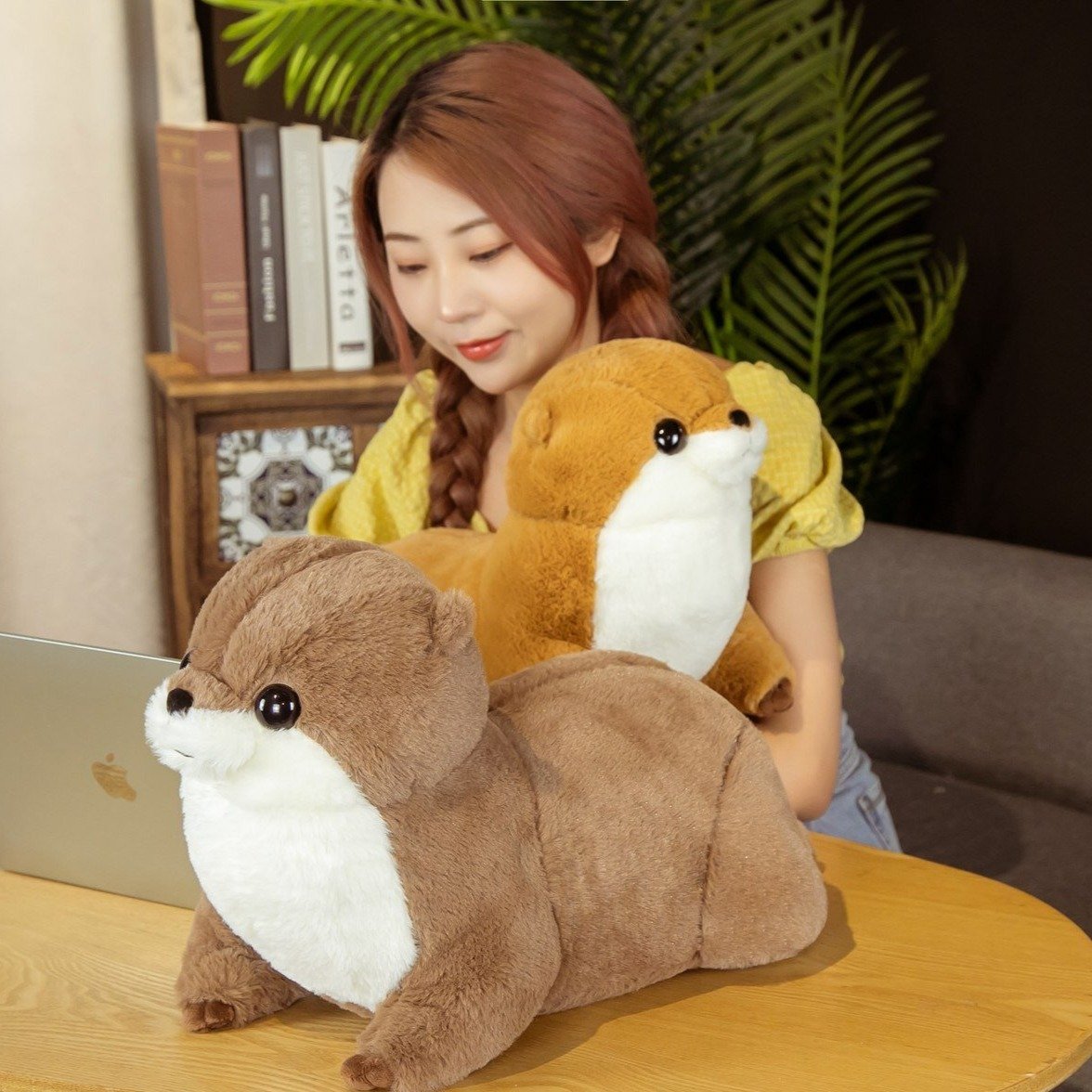 Fluffy Chubby Otter Plushies - Kawaiies - Adorable - Cute - Plushies - Plush - Kawaii
