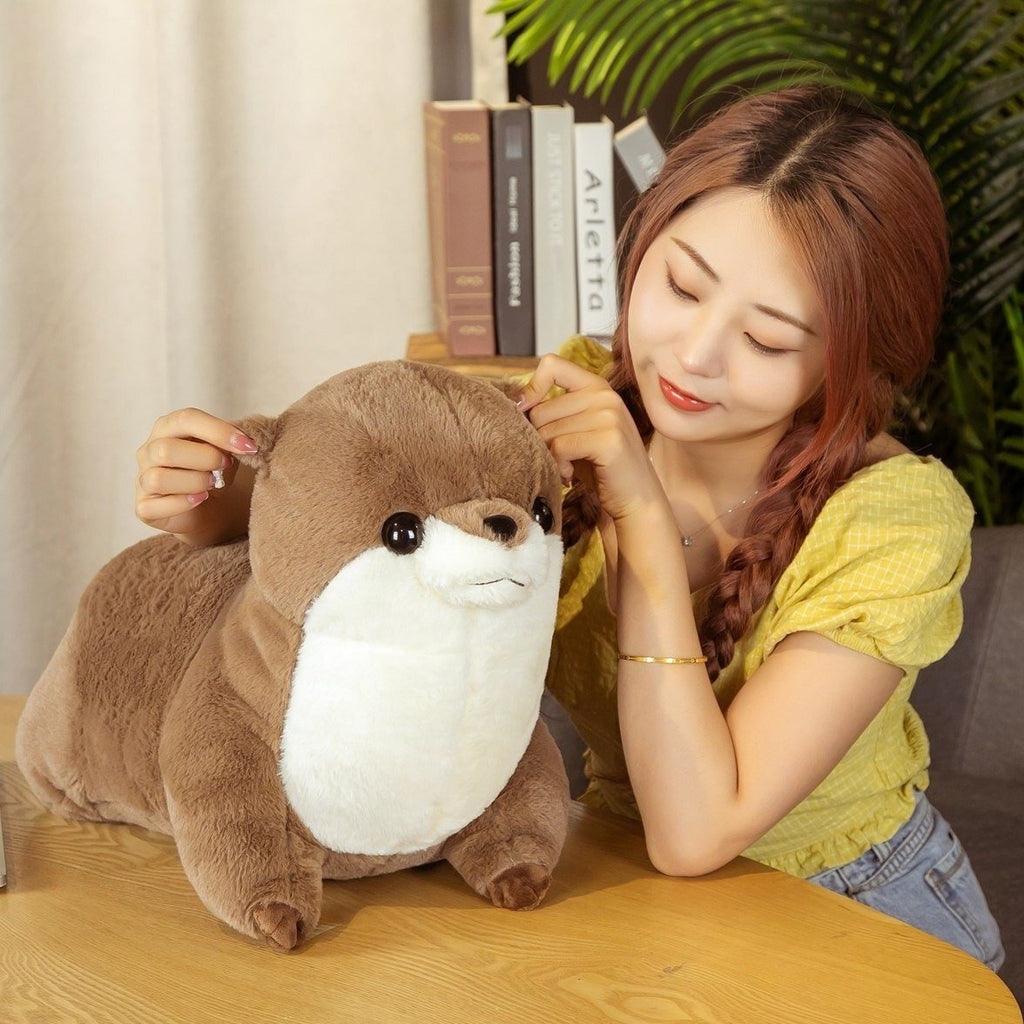 Fluffy Chubby Otter Plushies - Kawaiies - Adorable - Cute - Plushies - Plush - Kawaii