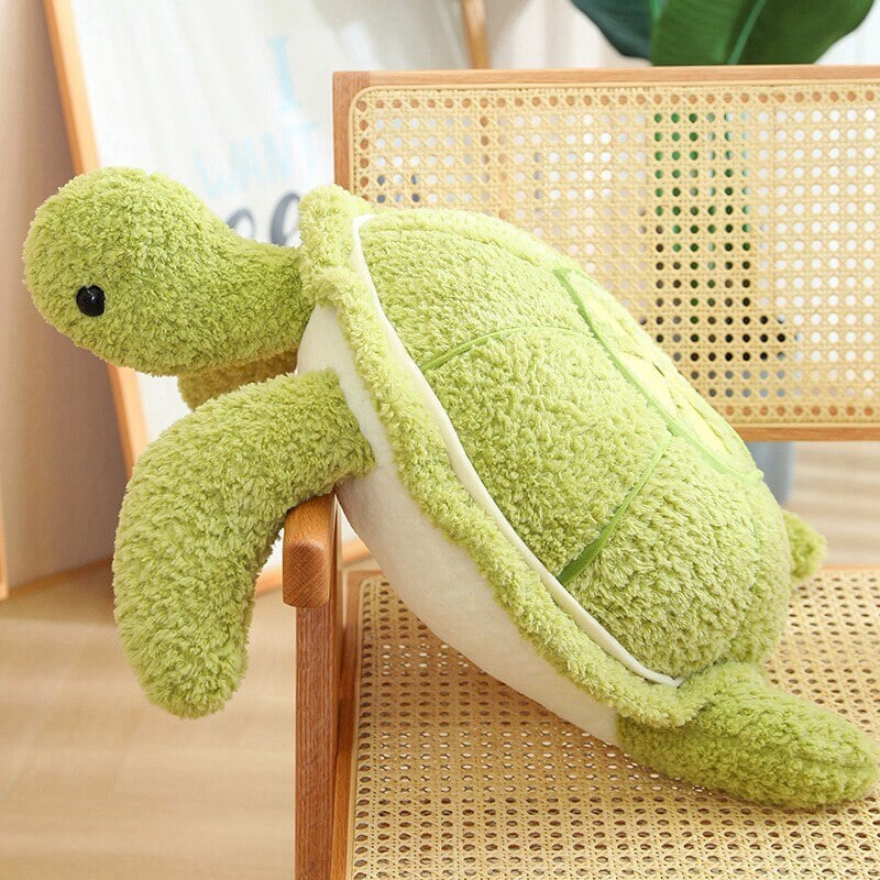 Fluffy Green Turtle Plushie - Kawaiies - Adorable - Cute - Plushies - Plush - Kawaii
