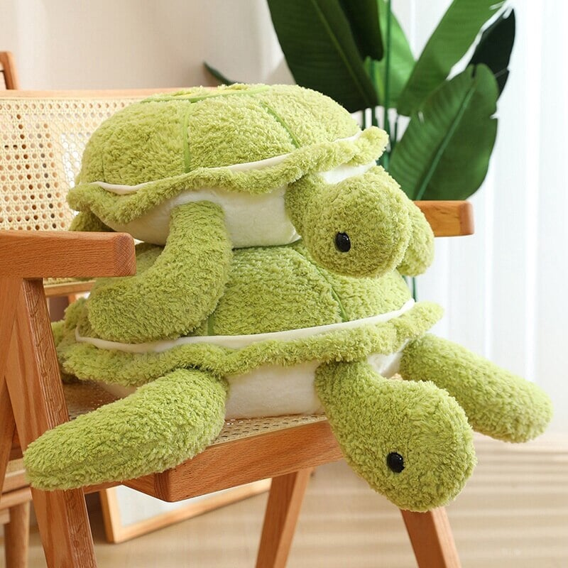 Fluffy Green Turtle Plushie - Kawaiies - Adorable - Cute - Plushies - Plush - Kawaii