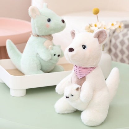 Fluffy Mother & Baby Kangaroo Plushie - Kawaiies - Adorable - Cute - Plushies - Plush - Kawaii