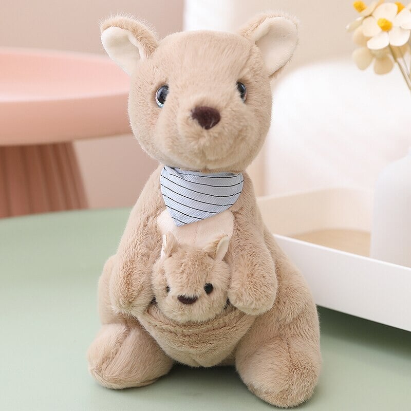 Fluffy Mother & Baby Kangaroo Plushie - Kawaiies - Adorable - Cute - Plushies - Plush - Kawaii