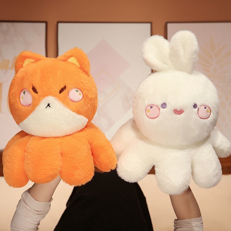 Fluffy Octo-Animal Fox Cat Bunny Bear Plushies | NEW - Kawaiies - Adorable - Cute - Plushies - Plush - Kawaii