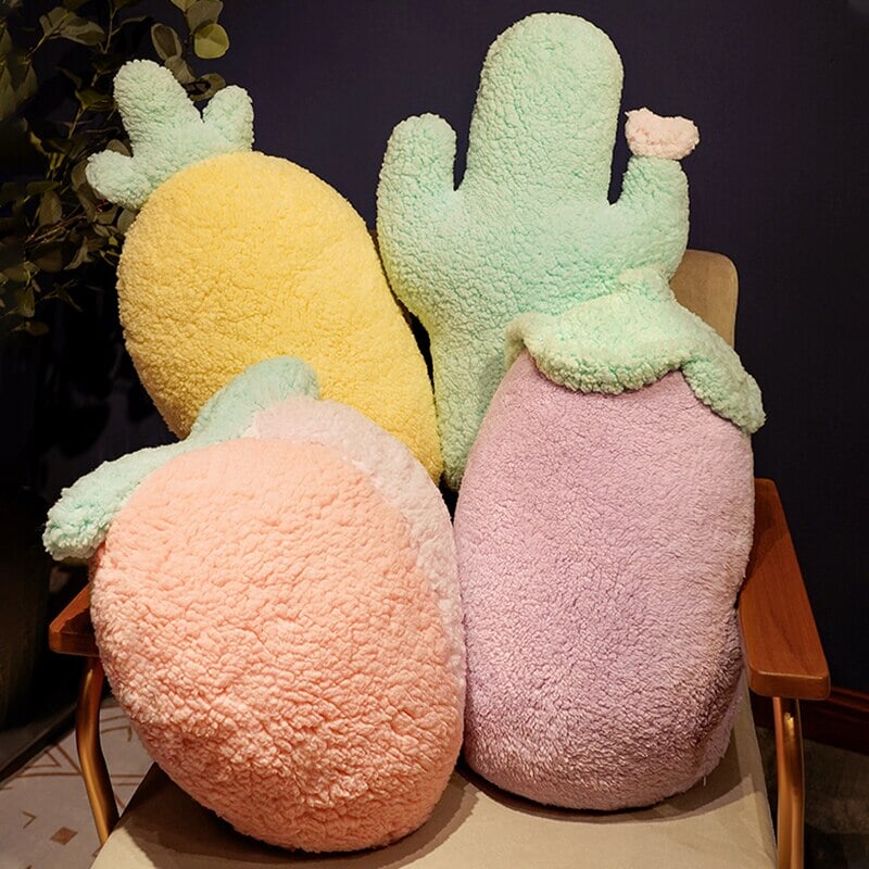 Fluffy Pastel Fruit & Veg Plushie Collection | NEW - Kawaiies - Adorable - Cute - Plushies - Plush - Kawaii