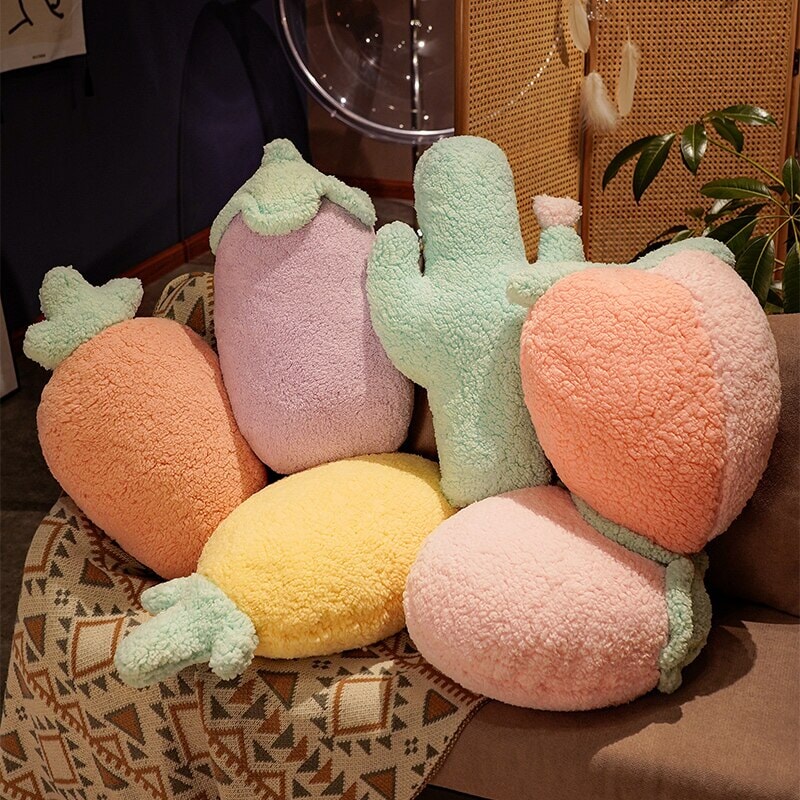 Fluffy Pastel Fruit & Veg Plushie Collection | NEW - Kawaiies - Adorable - Cute - Plushies - Plush - Kawaii